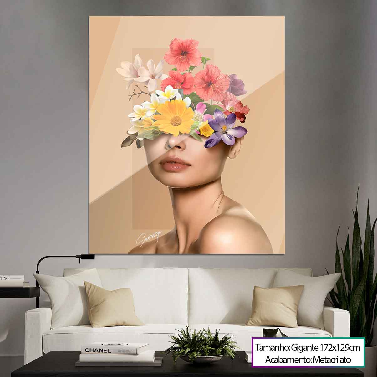 ideias de quadros abstratos para sala de estar