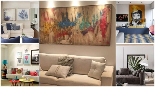 ideias de quadros decorativos para sala pequena