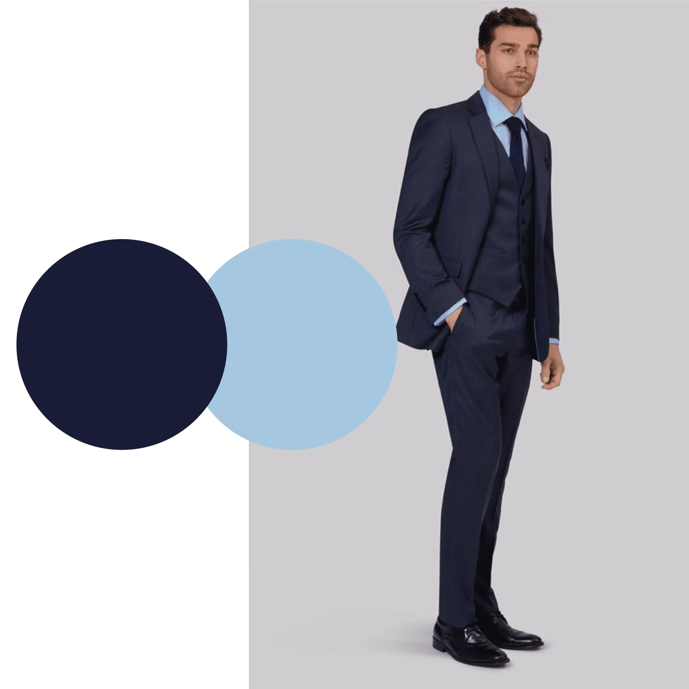 paleta de cores azul marinho