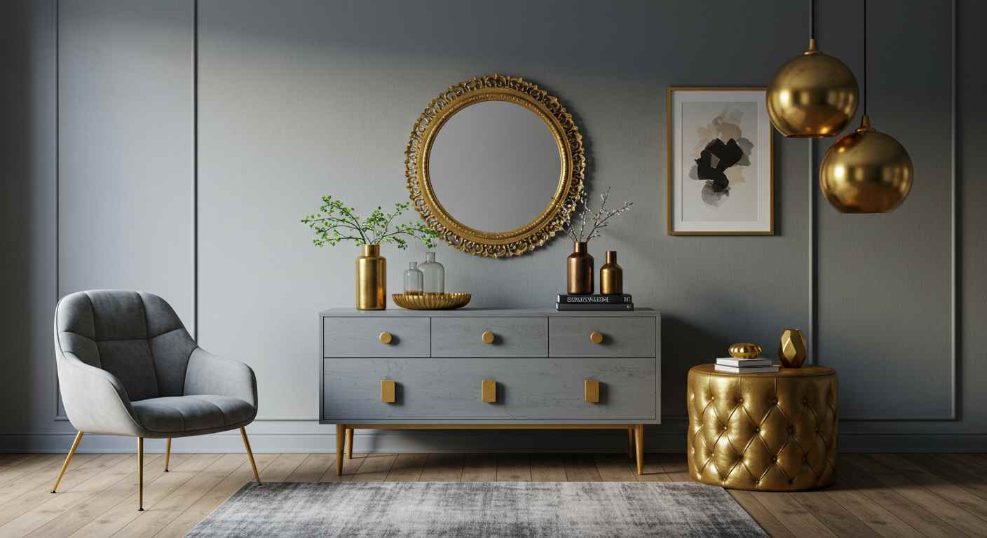 dourado com azul marinho