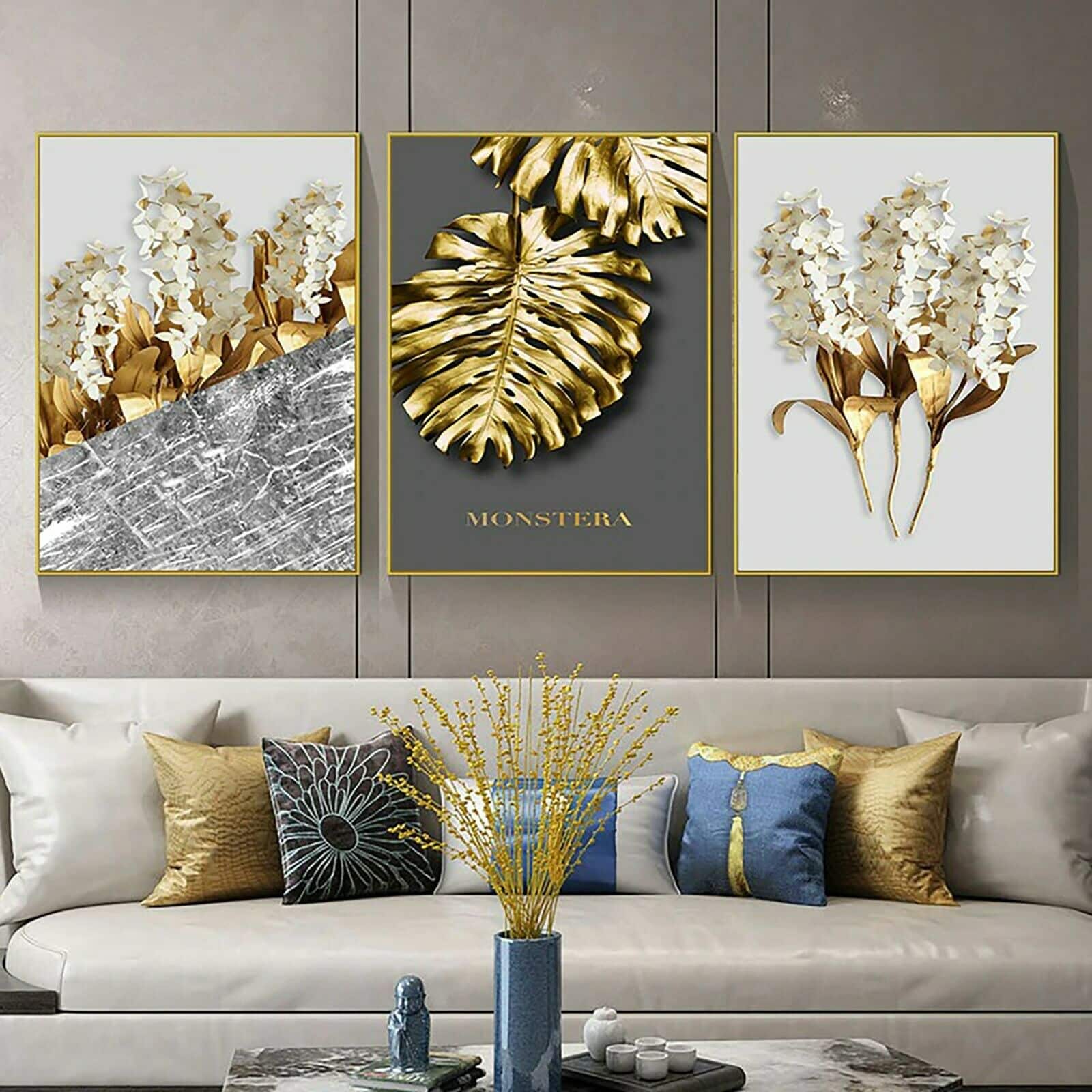 dourado com tons terrosos