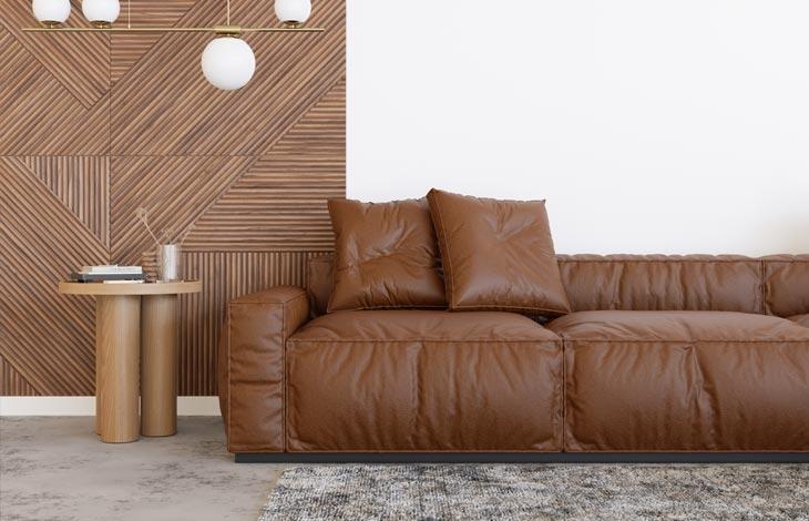 combinação de cores para sala marrom