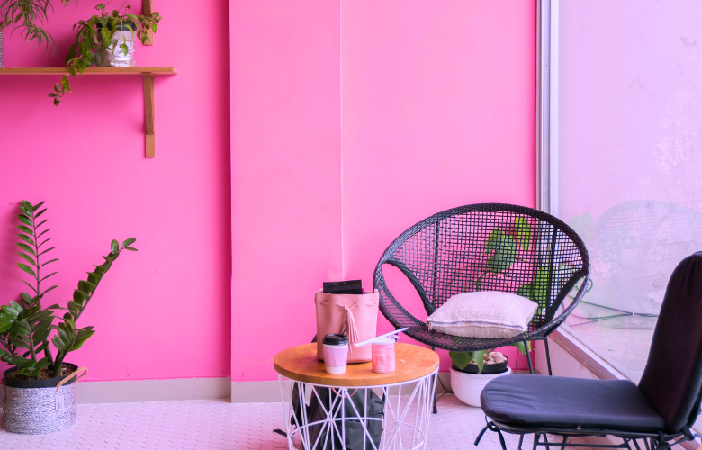 combinação rosa e marrom