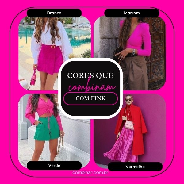 combinação rosa e preto