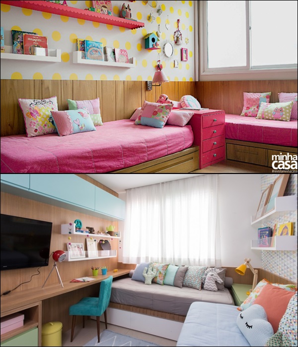 layout quarto duas meninas