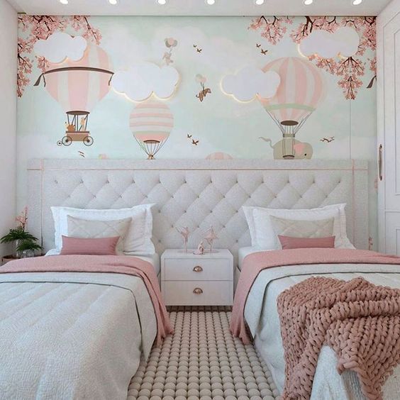 cores quarto duas meninas