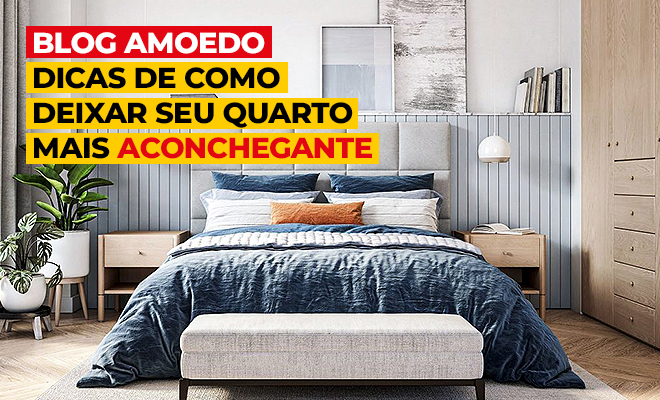 quarto aconchegante gastando pouco
