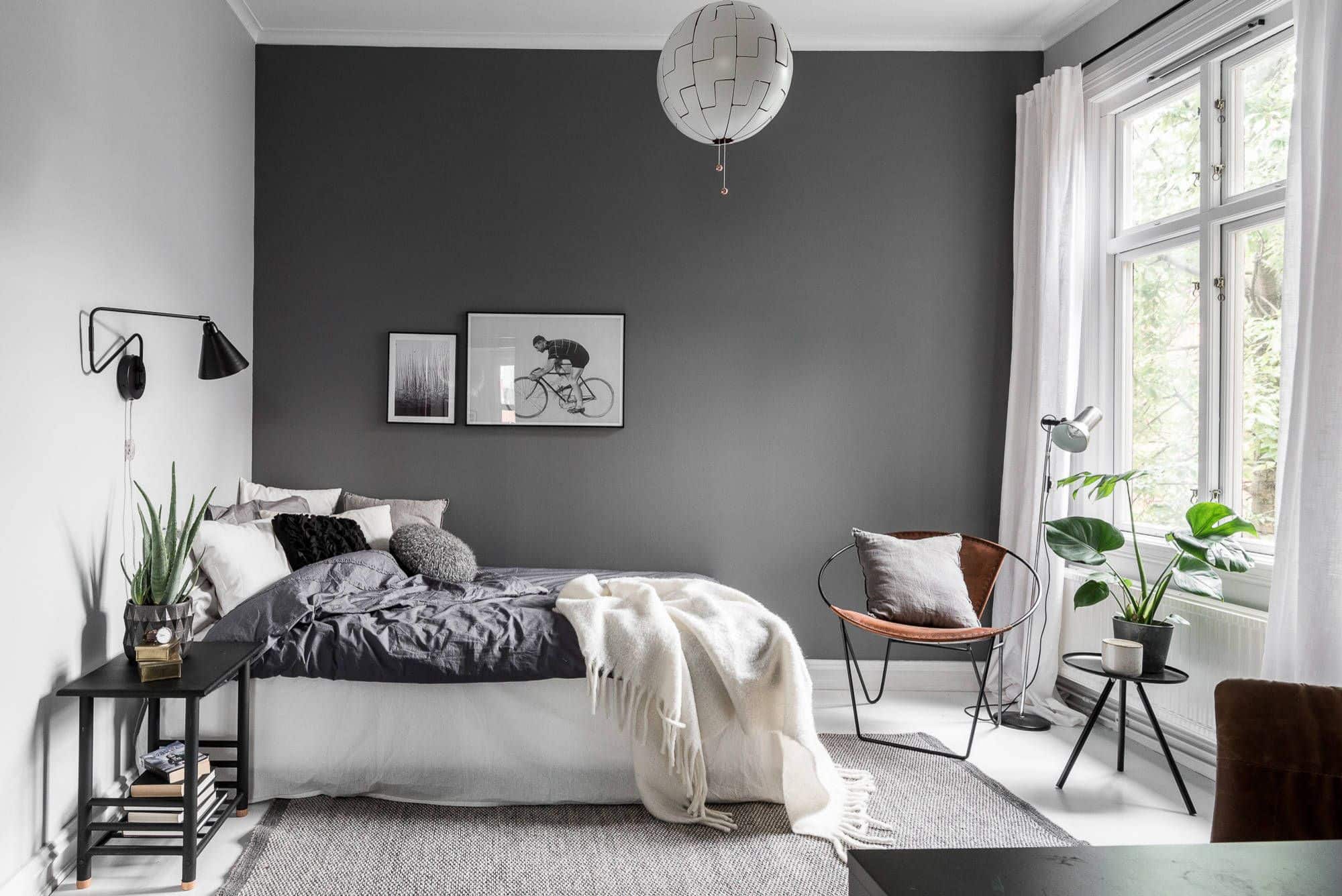 quarto cinza e branco