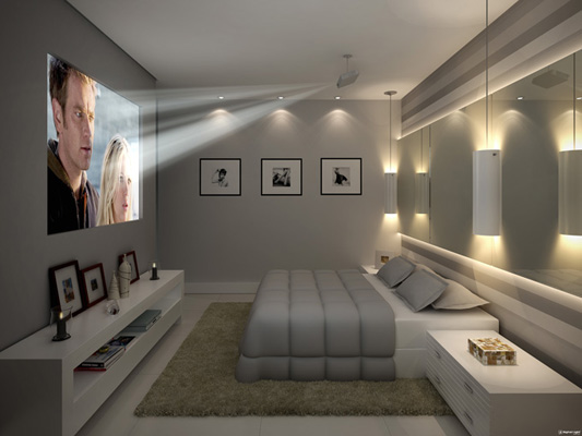 quarto cinza solteiro
