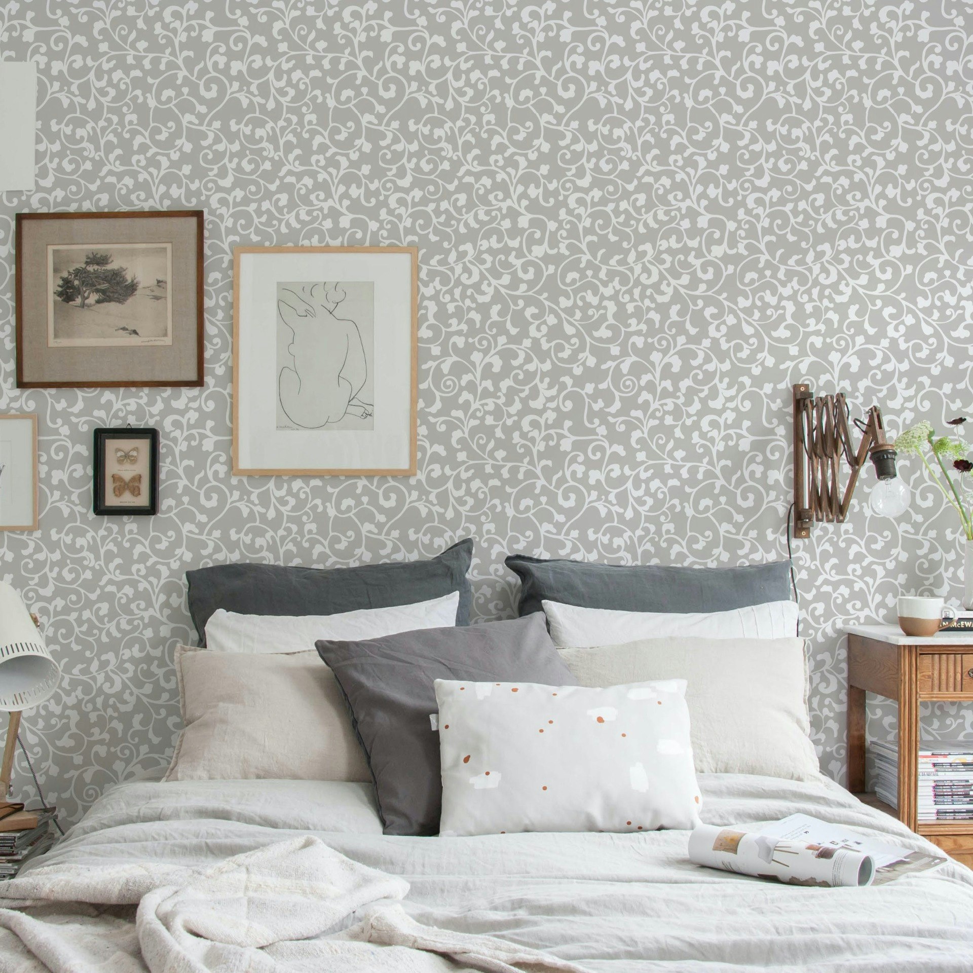 quarto cinza e preto