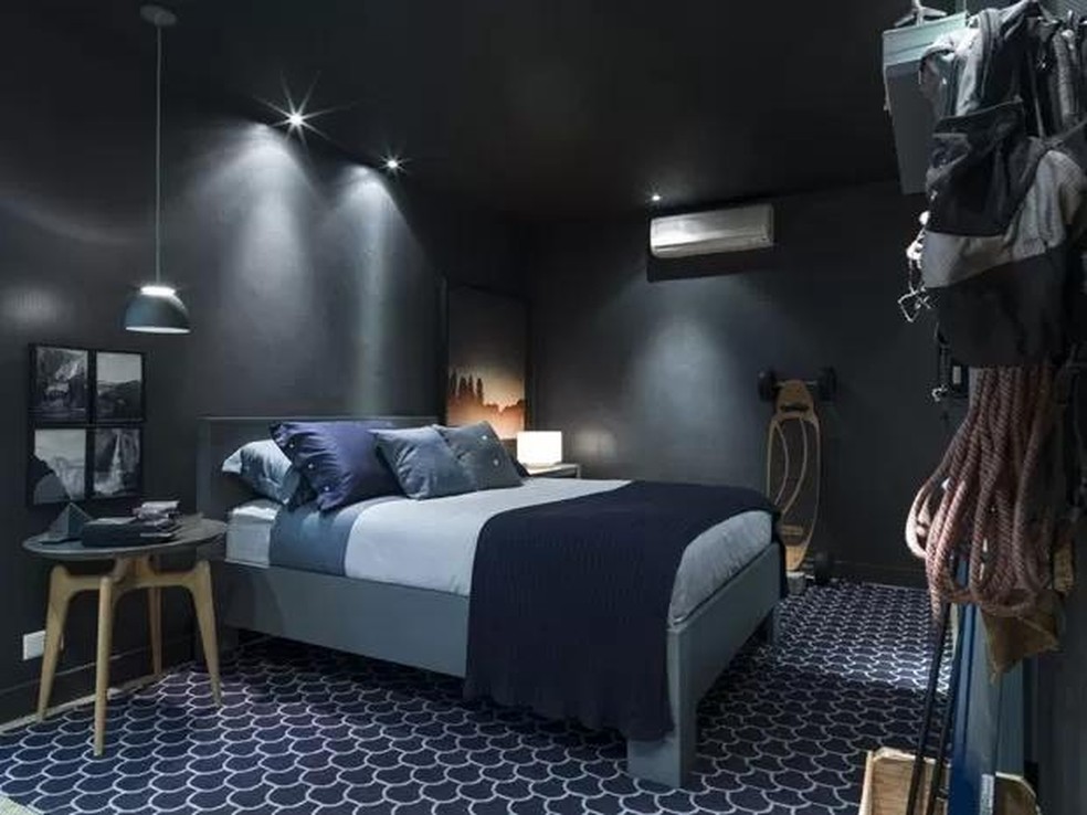quarto cinza e rosa