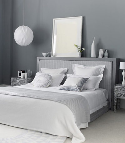 quarto cinza e azul