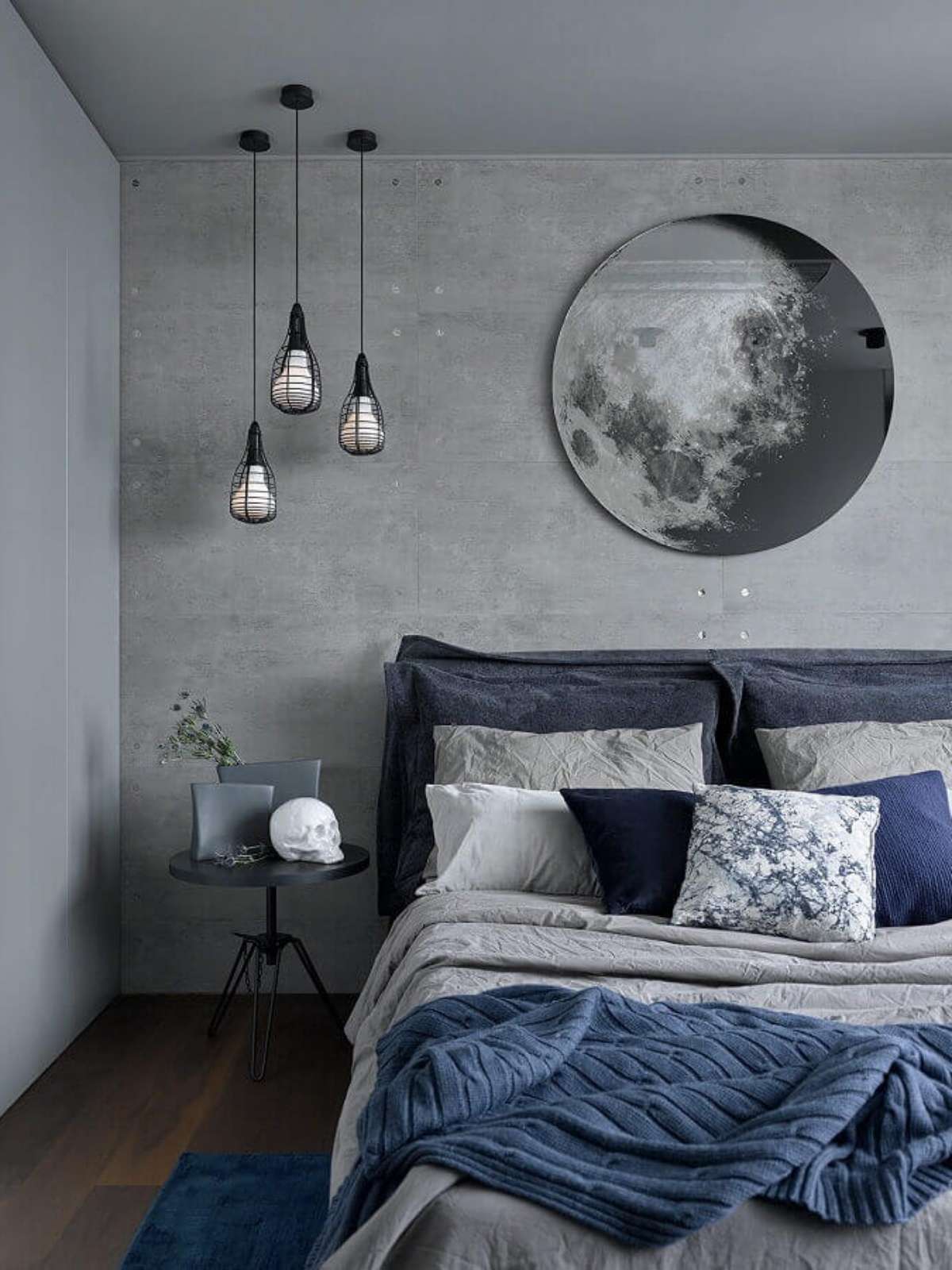 quarto cinza e verde