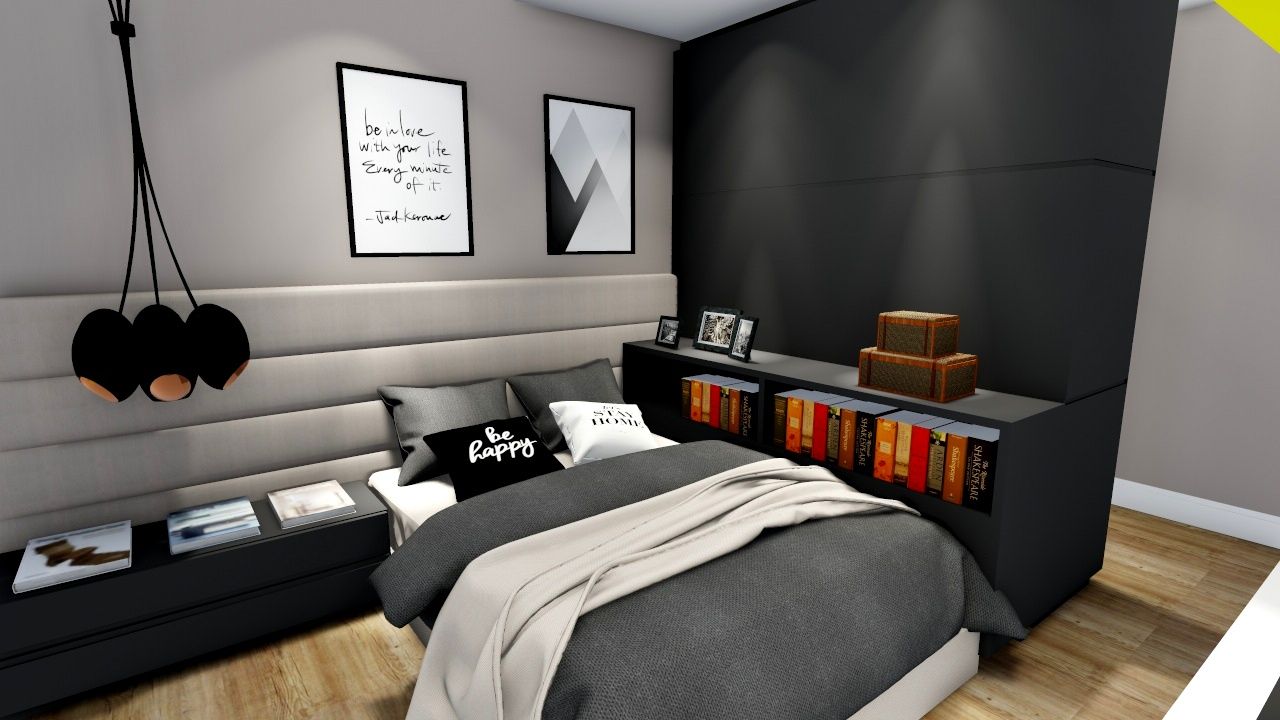 quarto cinza chumbo