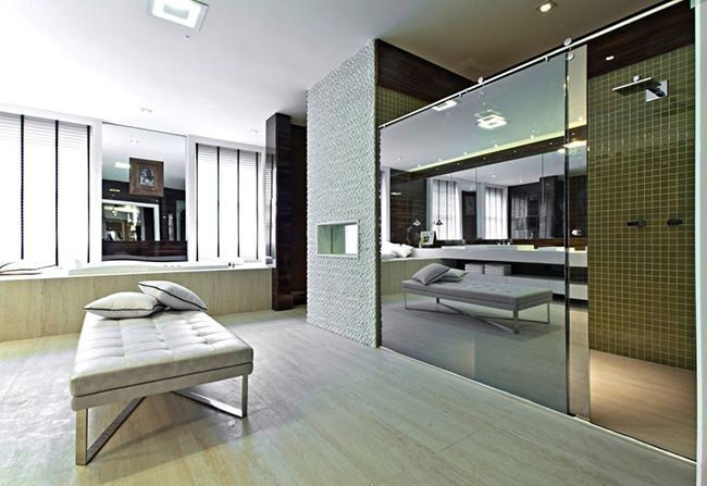 quarto com banheiro planejado