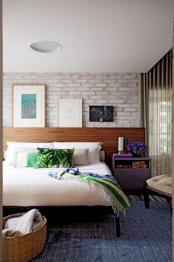 cabeceira de madeira para cama king