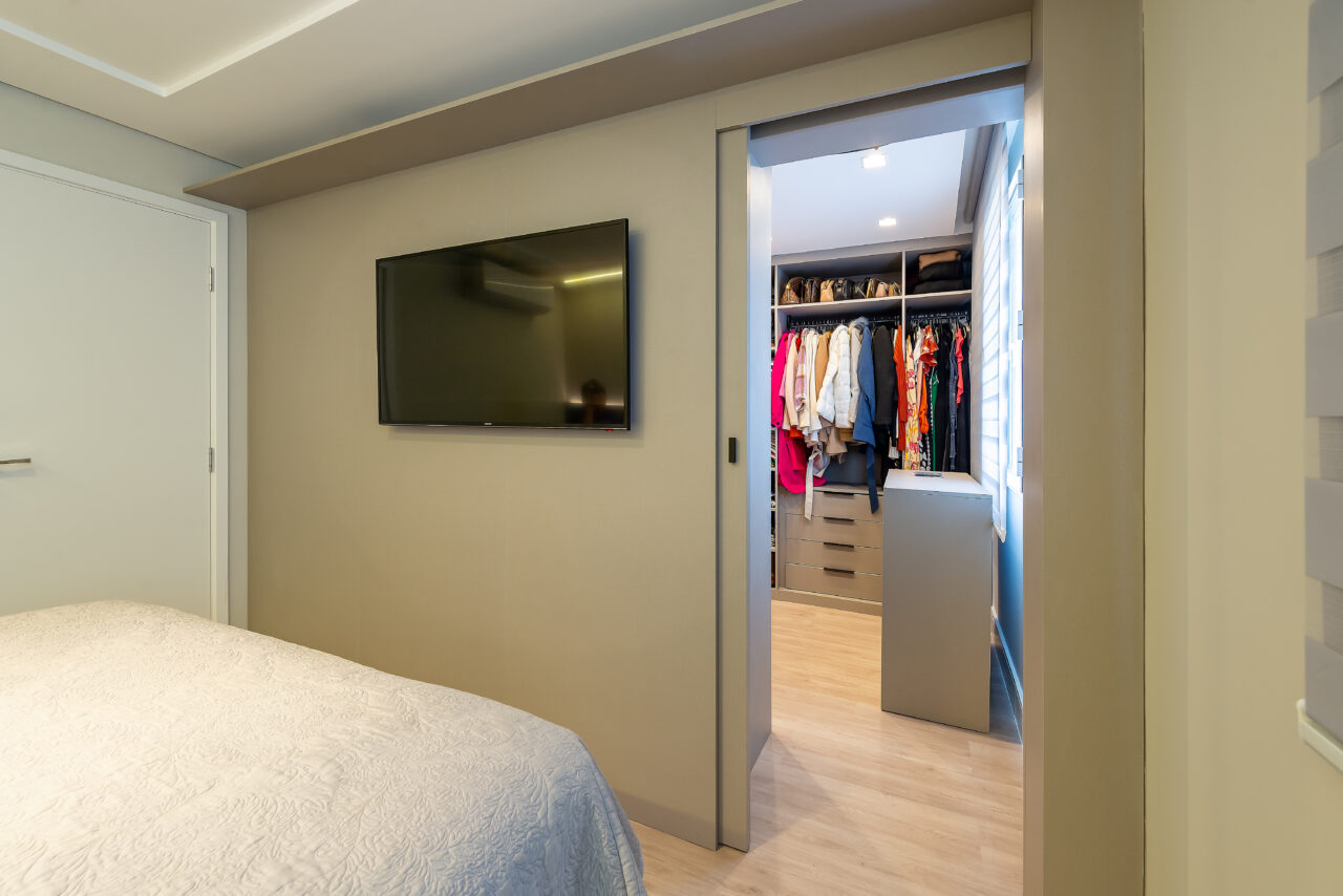 Biombo para dividir quarto e closet