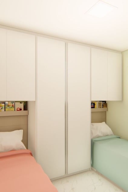 quarto compartilhado irmãos menino e menina