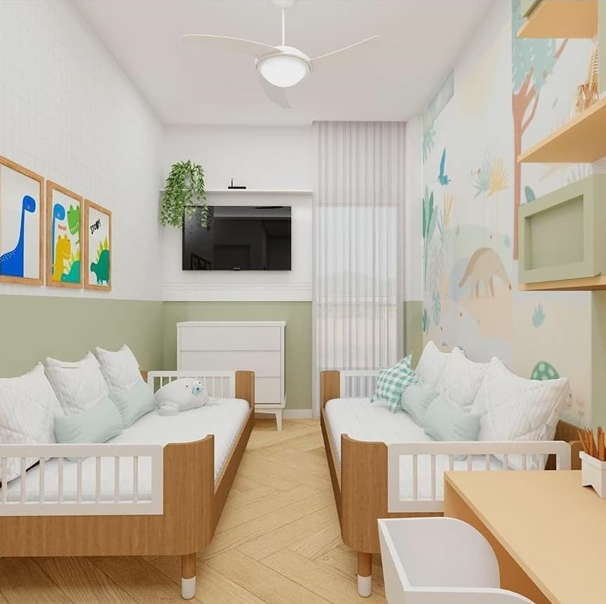 quarto compartilhado irmãos com idades diferentes