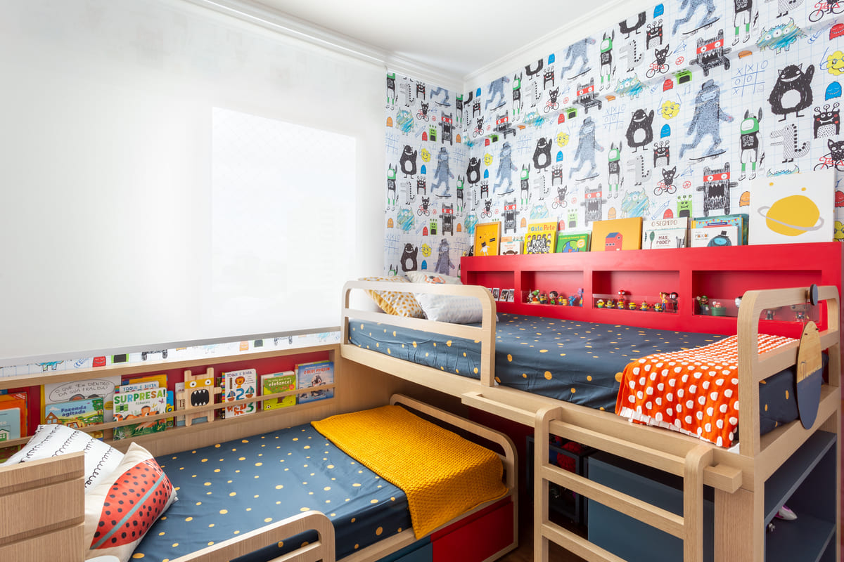 quarto compartilhado irmãos com idades diferentes