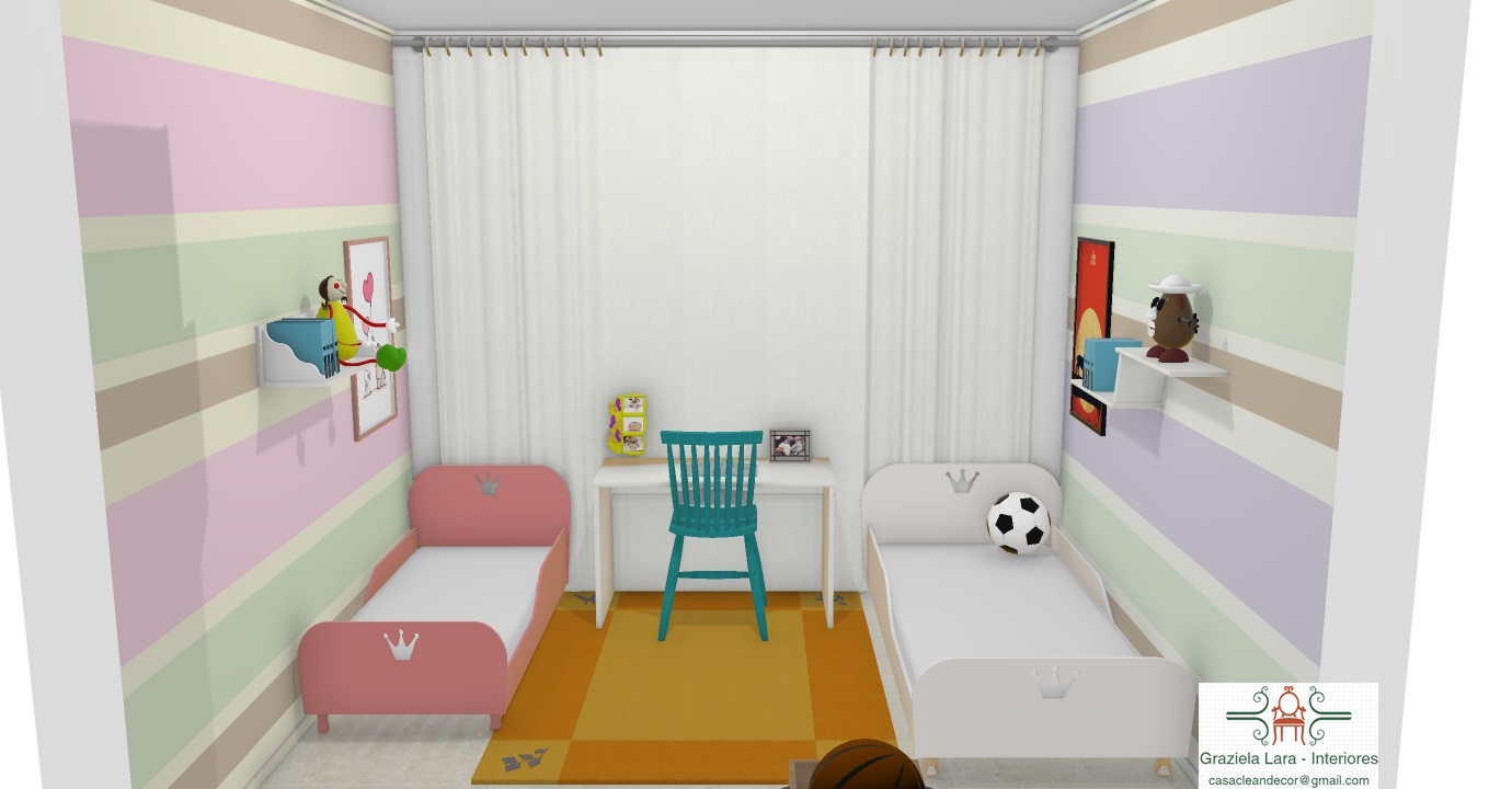 quarto compartilhado irmãos menino e menina