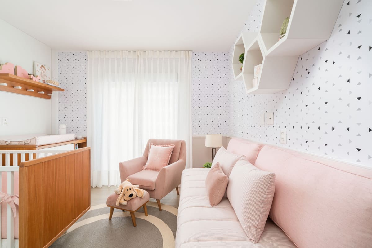quarto de bebê feminino minimalista