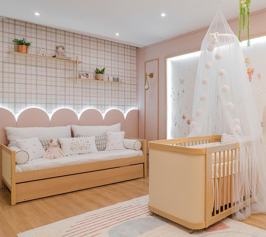 decoração quarto bebê feminino simples e aconchegante