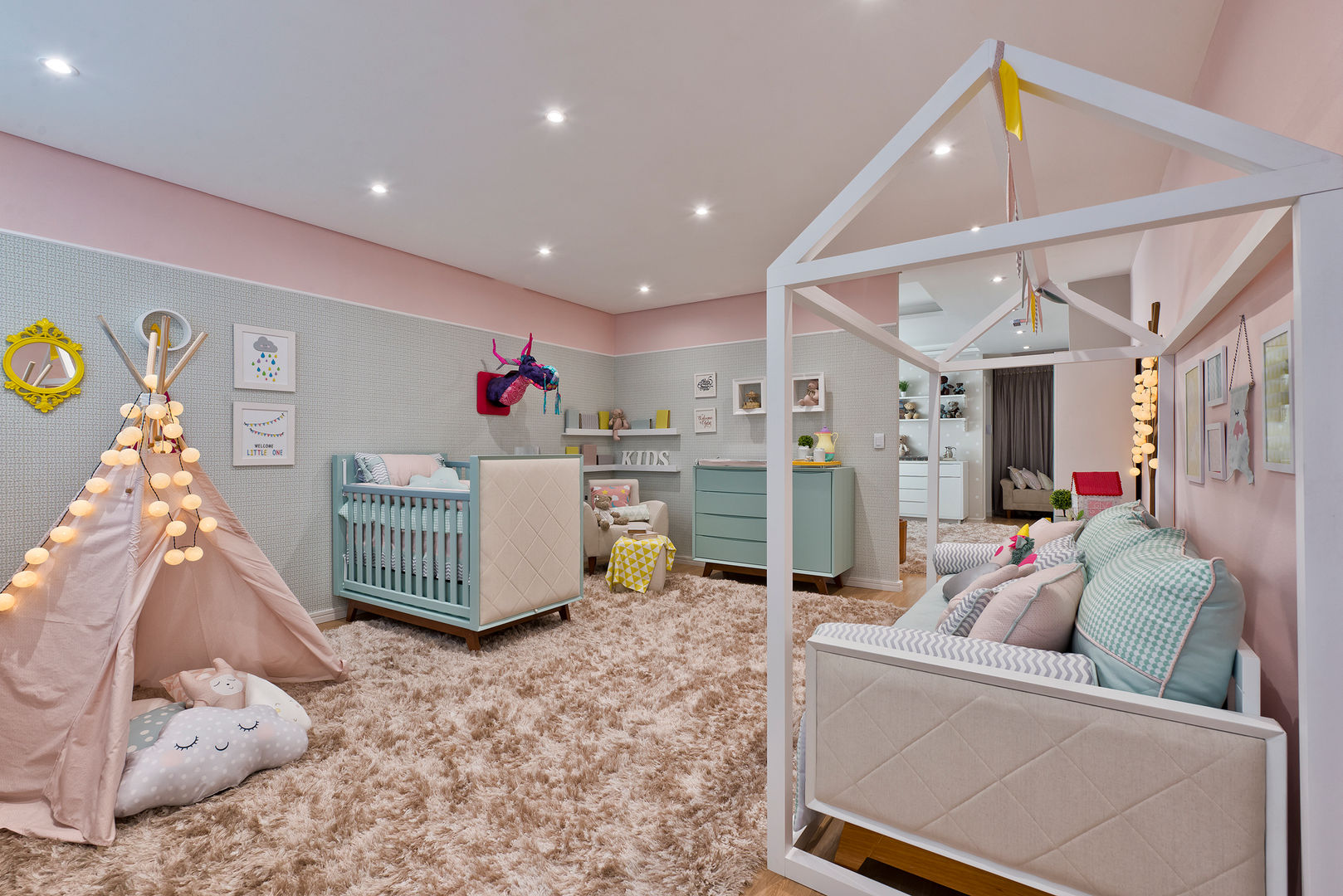 quarto de bebê menina boho chic
