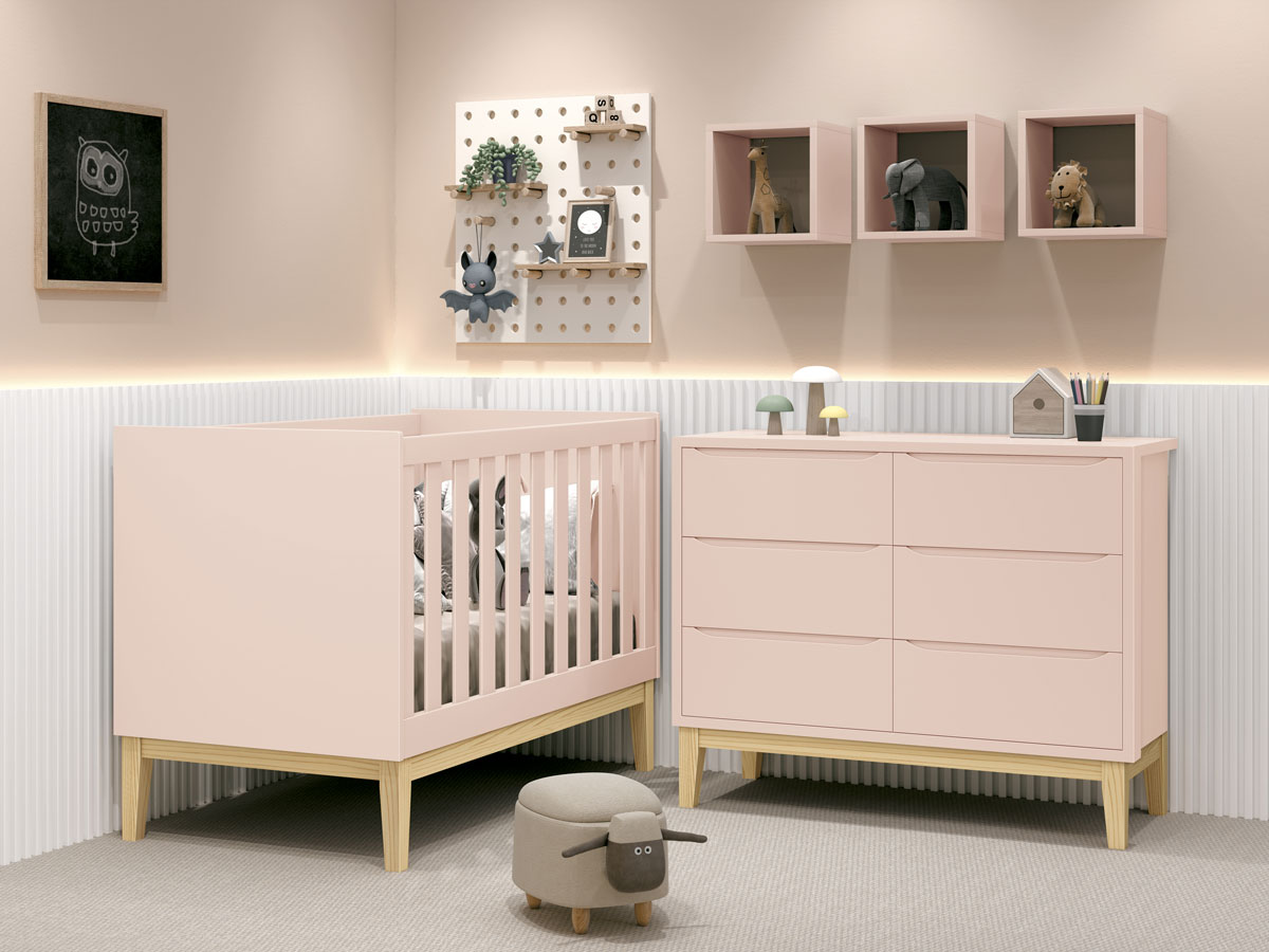 decoração quarto de bebê minimalista