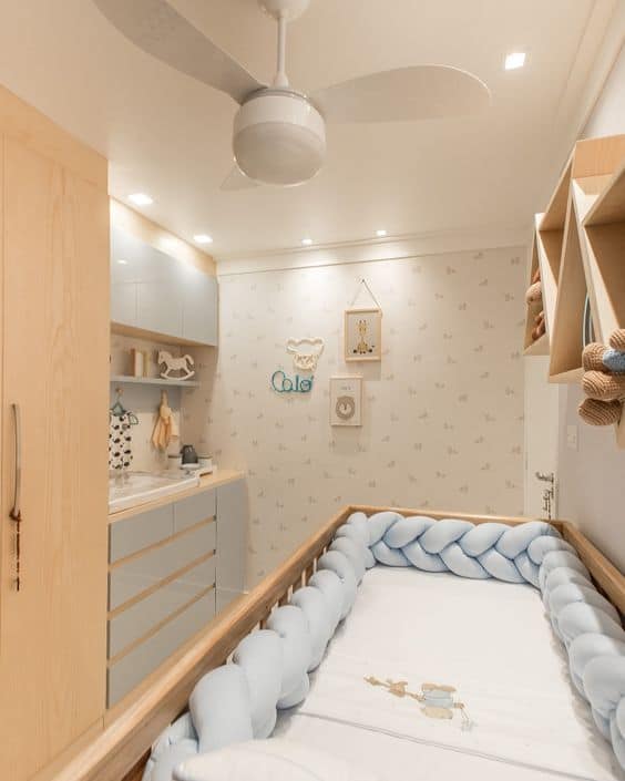 quarto de bebê estilo Montessori