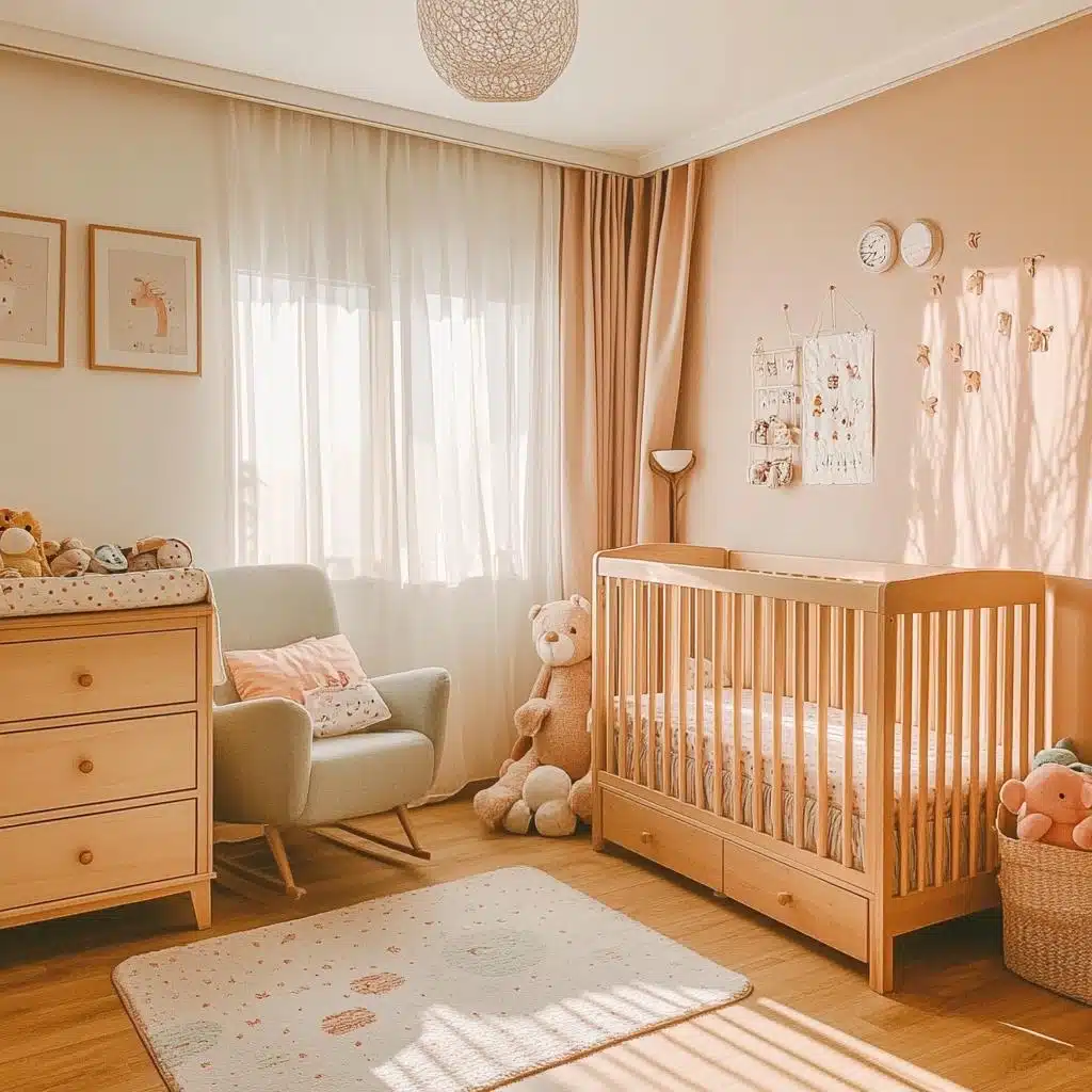 quarto de bebê pequeno simples