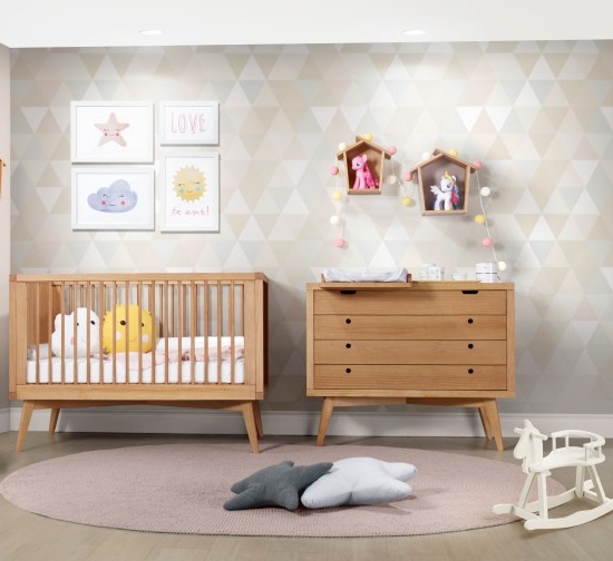 decoração quarto de bebê minimalista