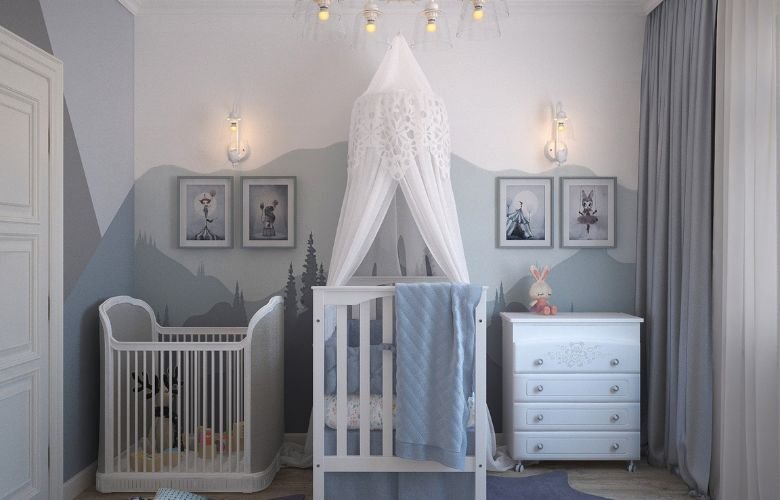 organização quarto de bebê pequeno
