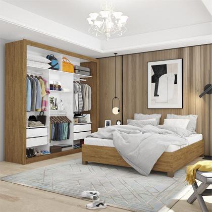 quarto de casal com closet e varanda