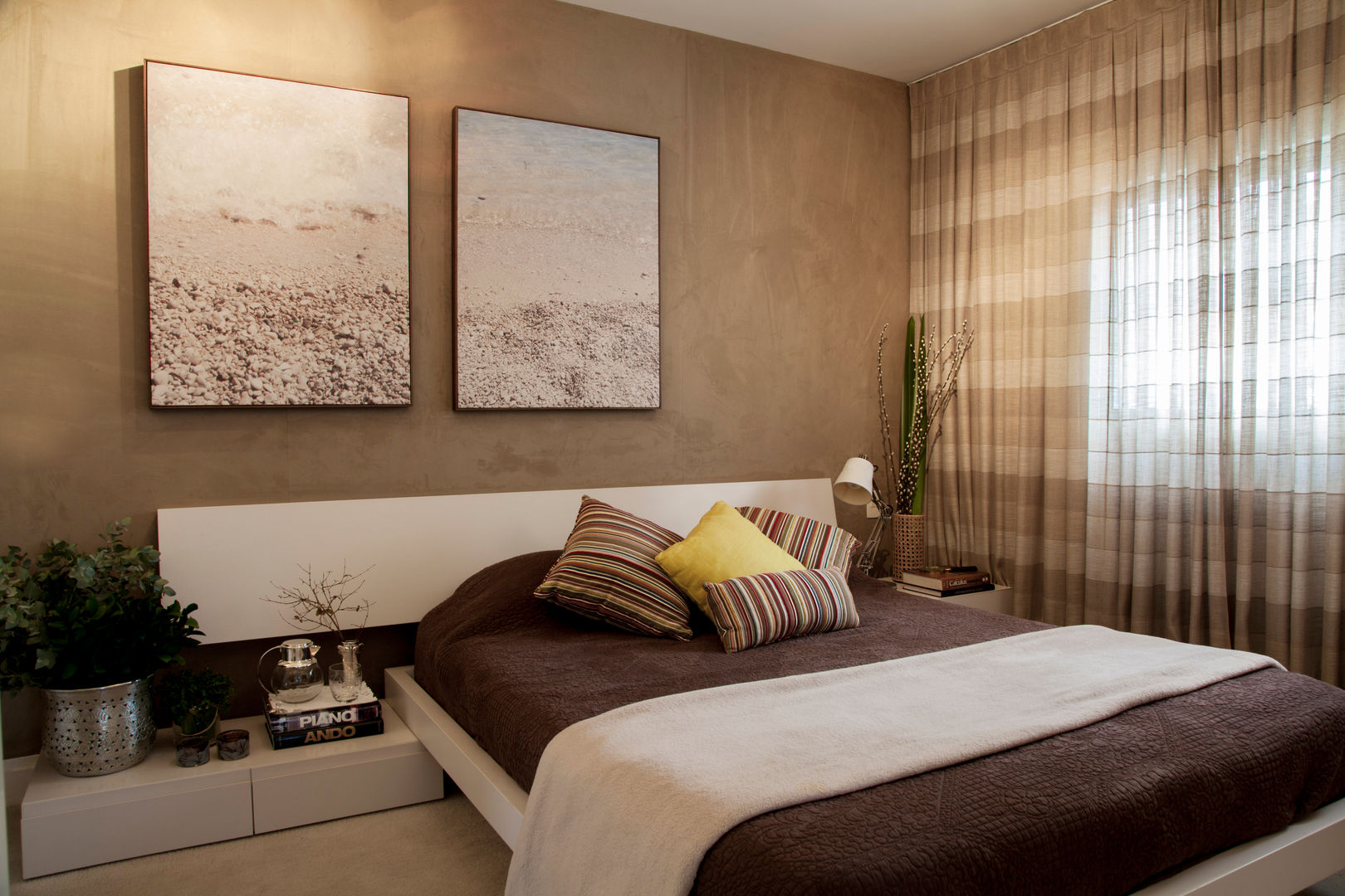 ideias papel de parede cabeceira quarto casal