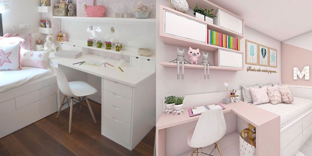 quarto de menina com cama casinha
