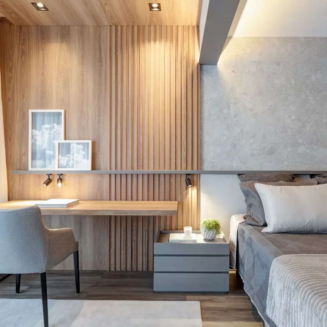 melhor iluminacao para home office em quarto