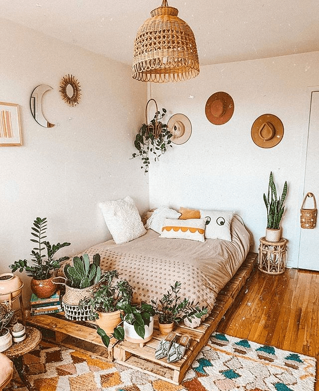 decoração quarto boho