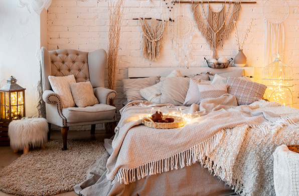 quarto casal boho