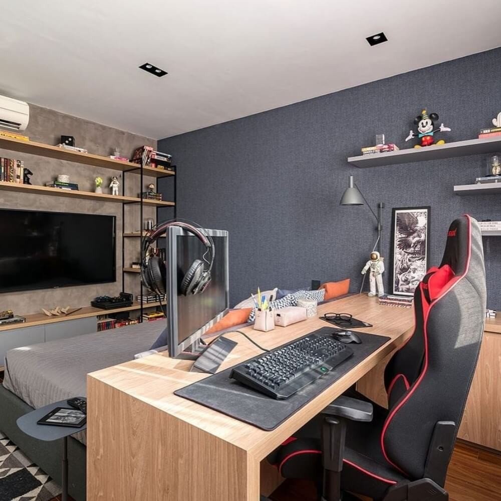 como decorar um quarto gamer pequeno e barato