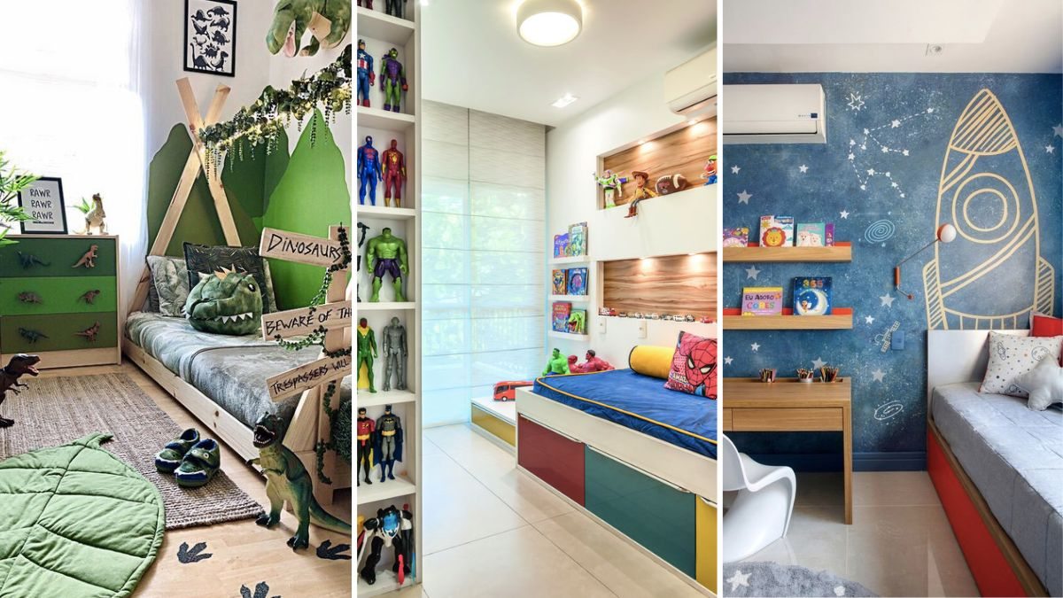 quarto de menino simples e funcional