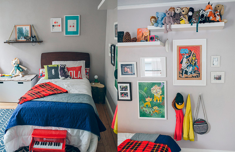 decoração quarto menino simples sem móveis planejados