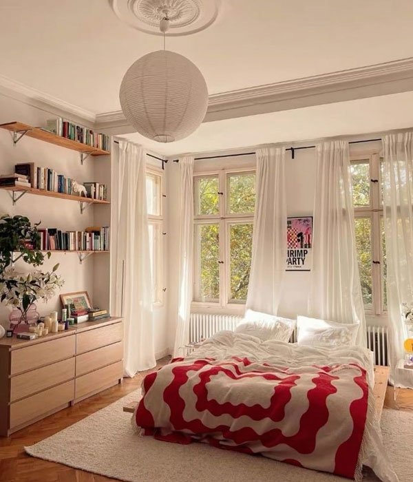 decoração quarto minimalista sono