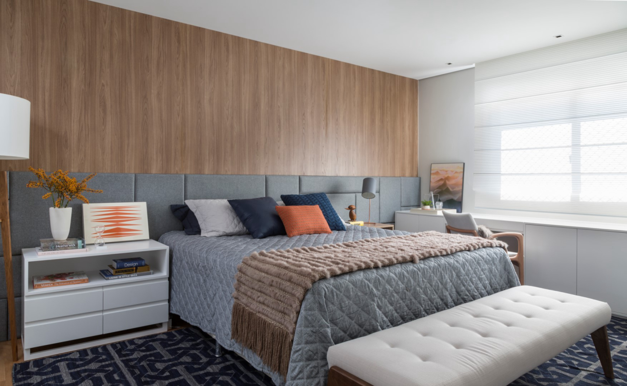 decoração quarto minimalista sono
