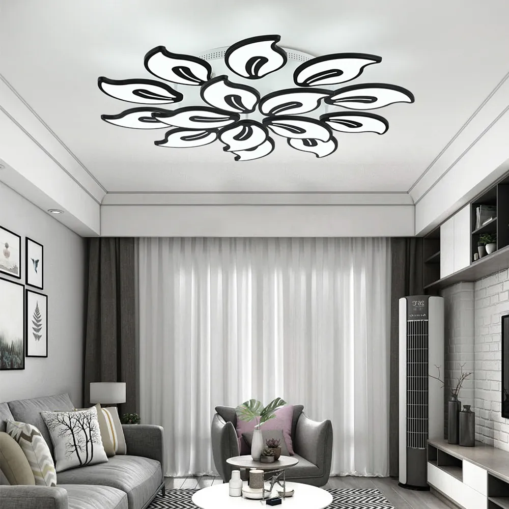 quarto preto com luzes de led