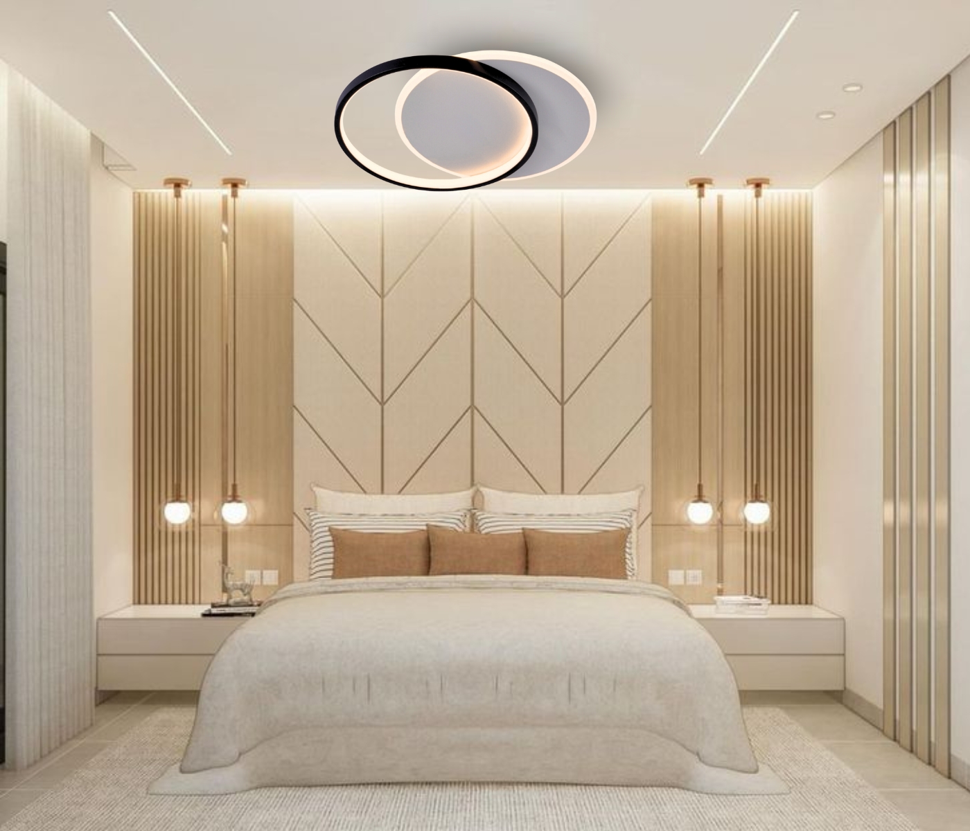 quarto preto com led colorido