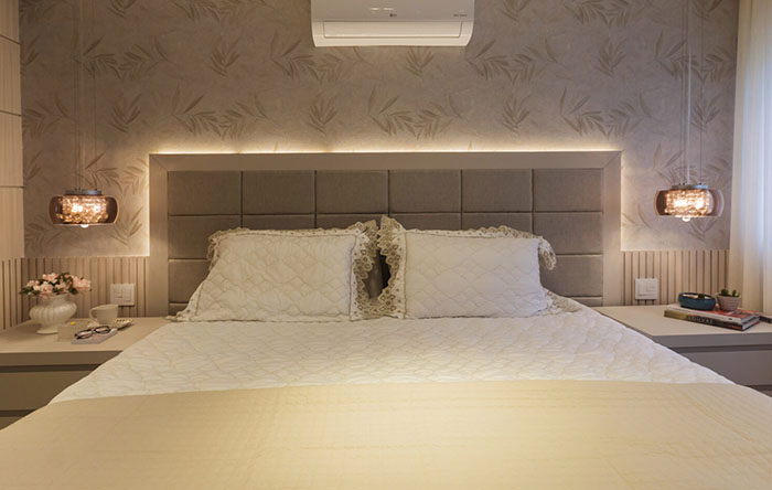 quarto romântico simples