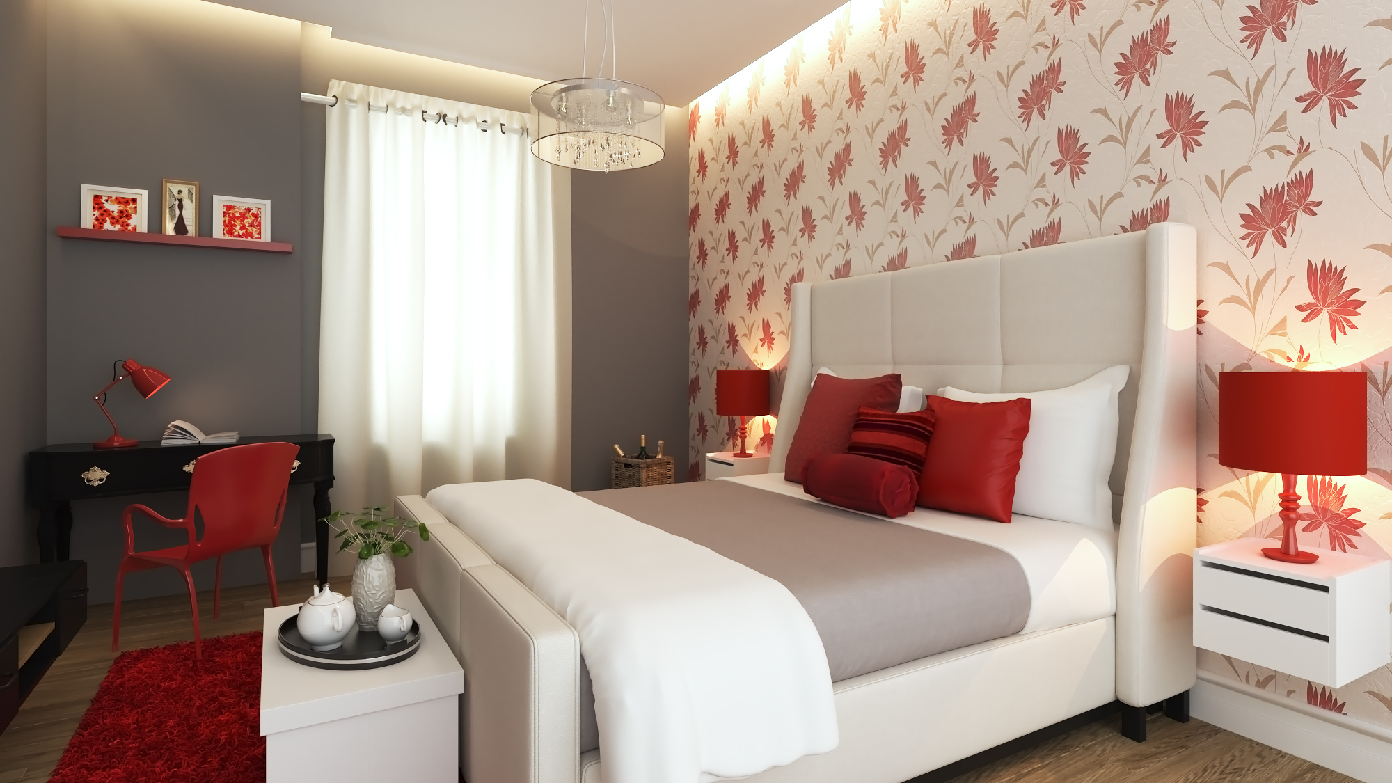 cores para quarto romântico