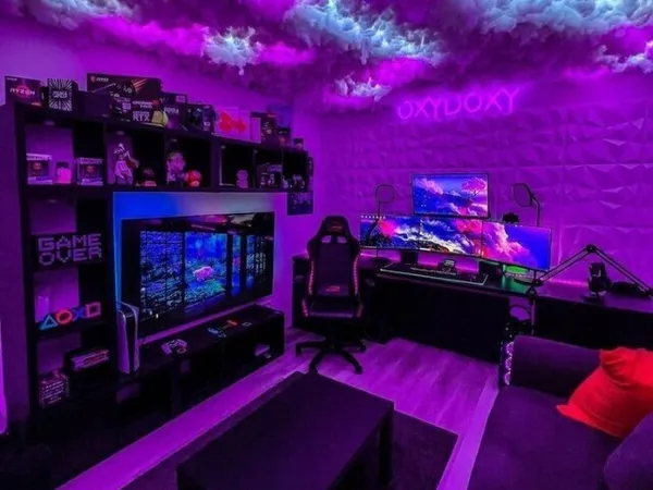 quarto gamer pequeno