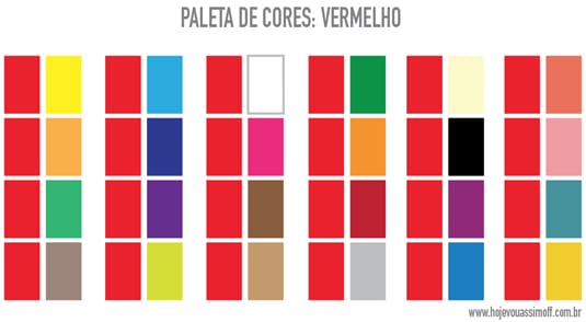 cores que combinam com vermelho e marrom
